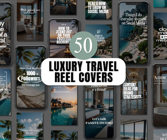 50 Luxury Travel Instagram Reel Covers W/ Photos